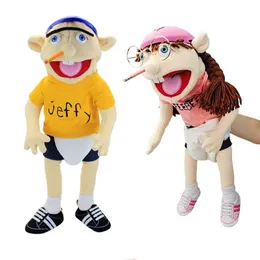 Jeffy Hand Puppet Cartoon Plush Toy Studged Doll Soft Sleeping Pillow Toy Toy Playhouse Kids Kids Baby Gift 240328