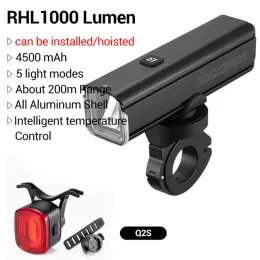 Lights Rockbros Bicycle Lights USB RECHARGEABLE FRONT BIKE LIGHT CYKLING FILLLIGHT Strålkastare MTB Lamp Velo Luz Bici Riding Tail Light Light Light