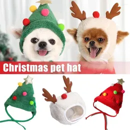 Dog Apparel Christmas Pet Hat Cat Clothing Cute Antlers Saliva Towel For Bibs Dress Up Scarf Autumn And Winter Clothes Supplies