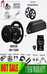 48V 750W BBS02B BBS02 Bafang mid drive electric motor kit with New 48V 13Ah 175ah down tube battery charger98225235677733