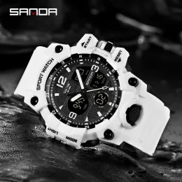 Uhren Sanda Men Military Uhren G Style White Sport Watch LED Digital 50m wasserdichte Uhr SOCK MALE Clock Relogio Maskulino