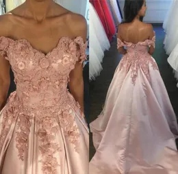 Elegant Nude Pink Princess Quinceanera Dresses Off Shoulder Satin Backless Gold Lavender Fuchsia Petite Prom Dresses Sweet 16 Dres3367576