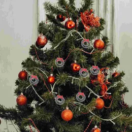 Fiori decorativi 20 anelli di Natale ghirlande con fiocchi portatovaglioli artificiali miniatura decorazione per la tavola con albero di sisal ghiacciato