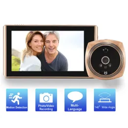 Doorbell Door Viewer Video Peephole Camera Motion Detection 4.3" Monitor Digital Ring Doorbell Videoeye Security Voice Record