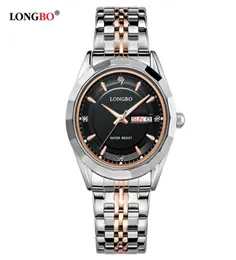 Longbo Watch Relogio Masculino Luxury Brand Full Rostfritt stål Analog Datum Quartz Watch Business Watch Men Women Watch 84636639