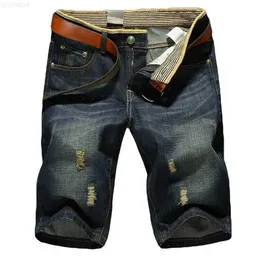 Fashion Summer Casual Cotton Men Kurzer Jeans Herren Bermuda Boardshorts Jeans Shorts Männer rissen Plus Size 28-36 E802