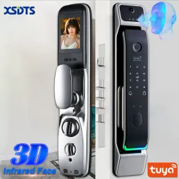 Заблокировать Tuya Smart 3D Face Door Bocee Security Monitor Monitor Intepting Passport Passworm Biometric Electronic Key разблокировка