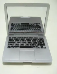 White and silver Mini Laptops Mirror laptop portable mini mirror personality for macbook air 100 pcslot DHL1192808