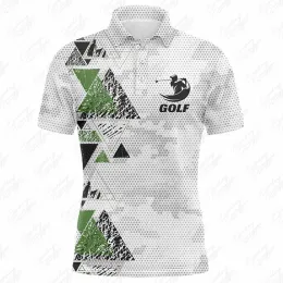 Camicie da golf camicia da uomo sport all'aperto maglietta estiva polo abbigliamento rapido abbigliamento per leisure sports jersey stampato top golf abbigliamento da golf