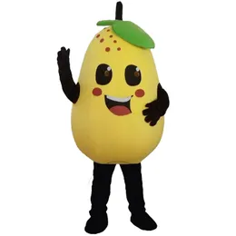 2024 Halloween Adult Pears Mascot Tema di costume da fantasia Abbigliamento per la festa di compleanno Outfit di costumi da festa di compleanno