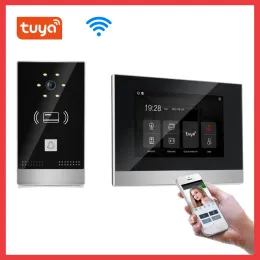 Intercom Taichuan 7 "Tuya Wifi Monitör Video Kapısı Telefon Video Çok Destek Desteği ile İnterkom Uzaktan Telefon Kontrolü