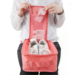 Depolama Çantaları Taşınabilir Su Geçirmez Seyahat Çantası Ayakkabı Organizatörü Naylon Sıralama Poşeti Zipper 6 Renk