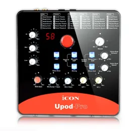 Tillbehörsikon Upod Pro Externt ljudkort 2 Micin/1 Guitarin 2out USB -inspelningsgränssnitt Mobiltelefon Datorinspelningsutrustning