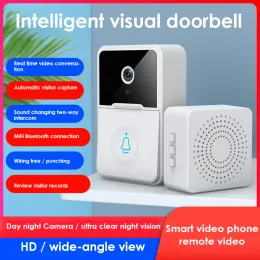 Doorbell Low Power Alkaline Battery Visual Remote Control Doorbell WiFi Wireless Variable Sound Punch Free Twoway Intercom Video Camera