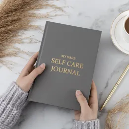 Planlamacılar Şükran Günlüğü Happy Diary İngilizce Versiyon A5 Notebook Linen Cover Self Care Planner Kitap Dergisi