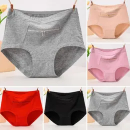 Women's Panties Women Underwear Anti-theft Zipper Pocket High Waist Seamless Stretch Cotton Middle-aged Mom Grandma Brief Underpants