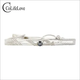 أدوات Colife Jewelry 925 مقاطع ربطة عنق الفضة للحفلة 4 مم مقاطع من التعادل الياقوس