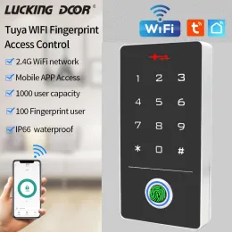 Knappsatser WiFi Tuya App Access Control System Electronic Gate Opener Digital Eletric Smart Door Lock Keypad 125K RFID Card Reader Wiegand