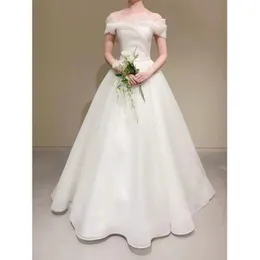 Elegant Off The Shoulder A Line Wedding Dresses Simple Long Vestidos De Novia 2023 Sukienka Na Wesele Custom Made Plus Size 240329
