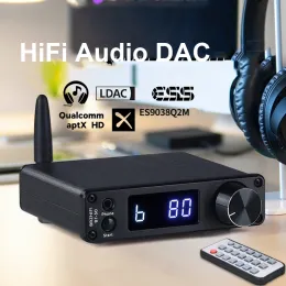 コンバーターESSES9038Q2M DAC QCC5125 JRC5532DD BLUETOOTH DAC BOARD APTXHD LDAC HIFI USB Sound Decoder 24Bit/96KHz