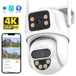 Камеры 8MP 4K PTZ IP -камера на открытом воздухе Wi -Fi CCTV Camera AI Human Detect Video Supriallance 4MP HD Поддерживает Amazon Alexa Xmeye Icsee