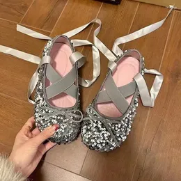 Повседневная обувь Bling Ballet Dance Women Sandal