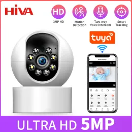 카메라 Hiva Wi -Fi IP 카메라 1080p 스마트 감시 카메라 보안 실내 적외선 야간 시력 베이비 모니터 자동 추적 카메라