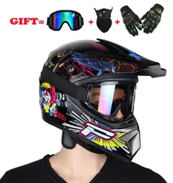 Offroad motocicleta motora motocross casque aberto face offroad atv biciciclismo óculos máscara luvas de máscara presentes1345106