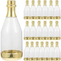 Förvaringsflaskor lådor plast burkar flask gynnar bröllopsduschlåda gåva mini container champagne favorit brud party godis behandla