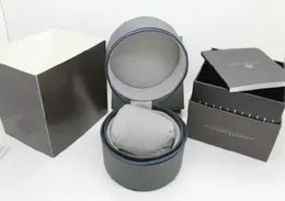 sell Top quality New Luxury round leather Boxes gray Gift Box Men039s Watch Boxes4164514