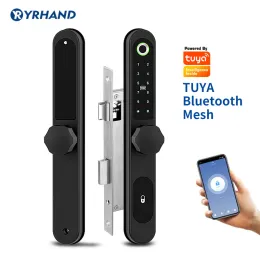 Lock Tuya App Biometric Phousing Door Locks European Electronic Smart Door Lock RFID LOCK LOCK for Aluminium Glass Door