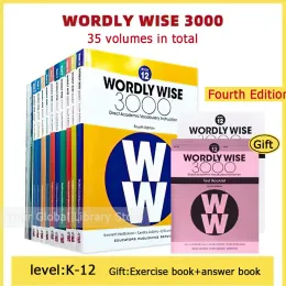 Cartões de alta qualidade, WORDly Wise 3000 Word Color Printing 35 Livros no nível total K12 Pragem de trabalho completa de vocabulário com respostas