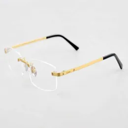 Hochwertige modische neue Luxusdesignerin Sonnenbrillen Kajia Serie 0087 Herren- und Frauenmode reines Titangrenzloser Myopia Linsenrahmen