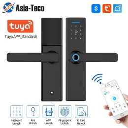 Lock BluetoothTuya Electric Intelligent Lock With App/Biometric Fingerprint / Proximity Card/Temporary Password/Password/Key Unlock