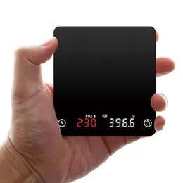 Espresso Coffee Scale Kitchen Smart Mini Timer USB Laddningsbar digital skala med LCD -skärm