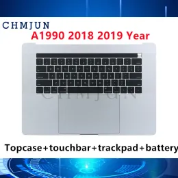 Cards Original A1990 For Macbook Retina Pro Top Case Topcase US Keyboard Backlight Trackpad Touchbar Battery 2018 2019