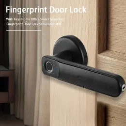 Control Fingerprint Door Lock Handle Password Lock APP Smart Electric Biometric Entry with 2 Keys Suitable For Family Apartment Hotel