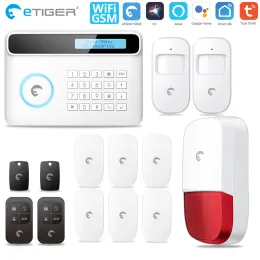 Kits Etiger S4 Plus Tuya Smart WiFi/GSM Segurança Detector de Segurança Home Smart Outdoor Strobe Sirene