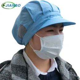 Hełm przeciw statyczny ochronne nakrycie głowy esd clean pokój żywność pracujący hat przemysłowy warsztat roboczy ochrona głowy