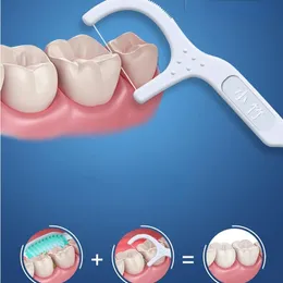 2024 100Pcs Dental Floss Flosser Picks Toothpicks Teeth Stick Tooth Cleaning Interdental Brush Dental Floss Pick Oral Hygiene Care for