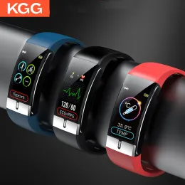 Braccialetti e66 orologi intelligenti uomini temperatura corporeo ecg ppg banda impermeabile sport braccialetto di ossigeno smartwatch per la frequenza cardiaca per iOS Android