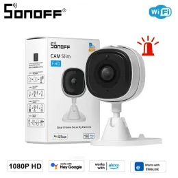 Monitörler Sonoff Cam Cam Slim Bebek Monitörü HD 1080P Akıllı Güvenlik Kamerası Mobil Uygulama Video İzleme Bebek Monitörü Kamera Akıllı Ev