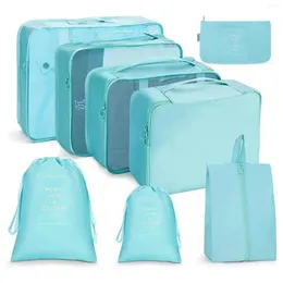 Storage Bags Set Of 8 Waterproof Travel Bag Lingerie Organized Drawstring For Family Friends Neighbors Gift