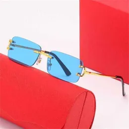 2024 Top designers 10% OFF Luxury Designer New Men's and Women's Sunglasses 20% Off square frameless trend physical shooting frame fashion sunglassesKajia