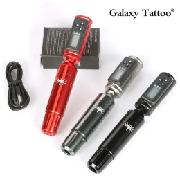 Macchina Wireless Tattoo Hine Kit Mini Digital Digital 1500Mah Batteria Alimentazione con Porta RCA Rotary Tattoo Pen Set Strumenti per il trucco permanente