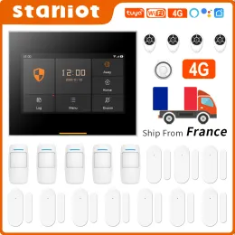 Intercom Staniot 433MHz Wireless WiFi 4G Smart Home Security Alarm System Kits för garage och bostadsstöd Tuya och Samrtlife -appen