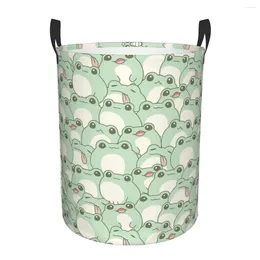 Laundry Bags Cute Frog Basket Collapsible Animal Lover Baby Hamper For Nursery Toys Organizer Storage Bins