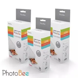 Papper Selfadhesive 3Box Photo Paper and Ink Cartidge för Photobee Photo Printer Inkless Printing Android iOS Printer #R10