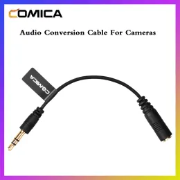 Akcesoria Comica CVMCPX 3,5 mm audio żeńskie TRRS do męskiego TRS Adapter kablowy TRRSTRS Audio Converter dla kamer Canon Sony Nikon