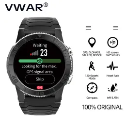 Relógios Vwar 2022 Novo Sports Smart Watch GPS GPS GLONASS GALILEO Freqüência cardíaca SPO2 VO2MAX STRESS 120+ MODO ESPORTIVO 18 DAIOS COMPASTA DE STANDBY